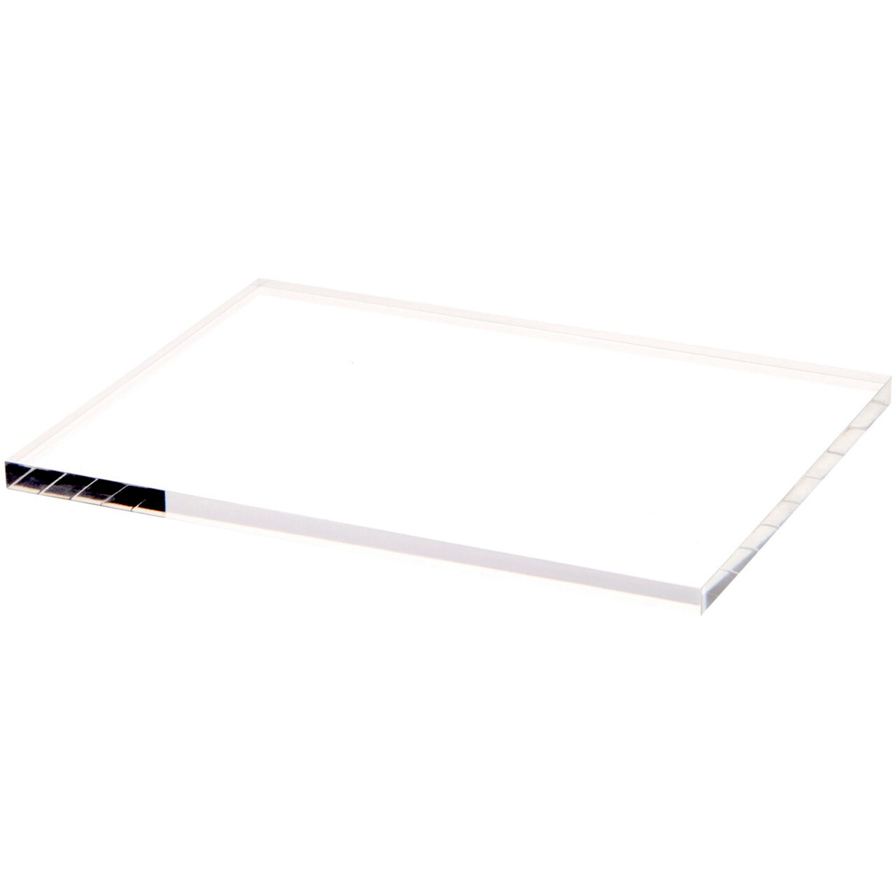 Plymor Clear Rectangular Acrylic Display Base, 8" W x 6" D x 0.375" H